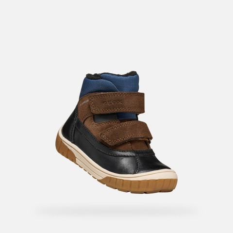 Waterproof ankle boots OMAR   BABY Black/Dark Brown - image number 4 | GEOX