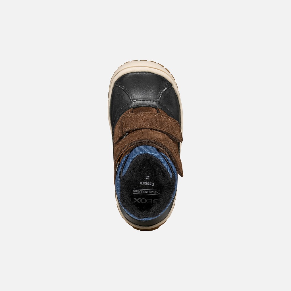 Waterproof ankle boots OMAR   BABY Black/Dark Brown - image number 5 | GEOX