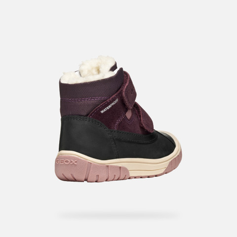 Winter boots OMAR BABY Black/Dark Purple - image number 4 | GEOX