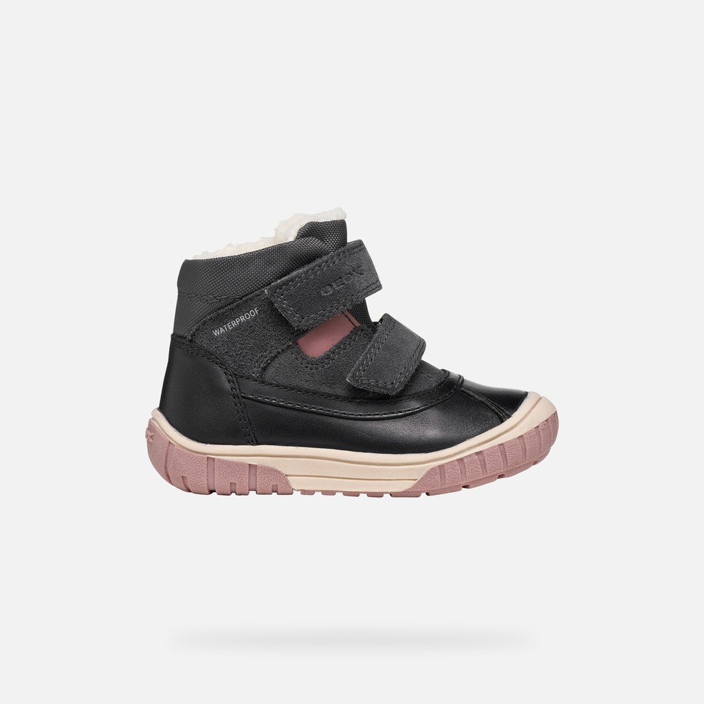 Waterproof ankle boots OMAR   TODDLER Black/Dark Gray - image number 1 | GEOX
