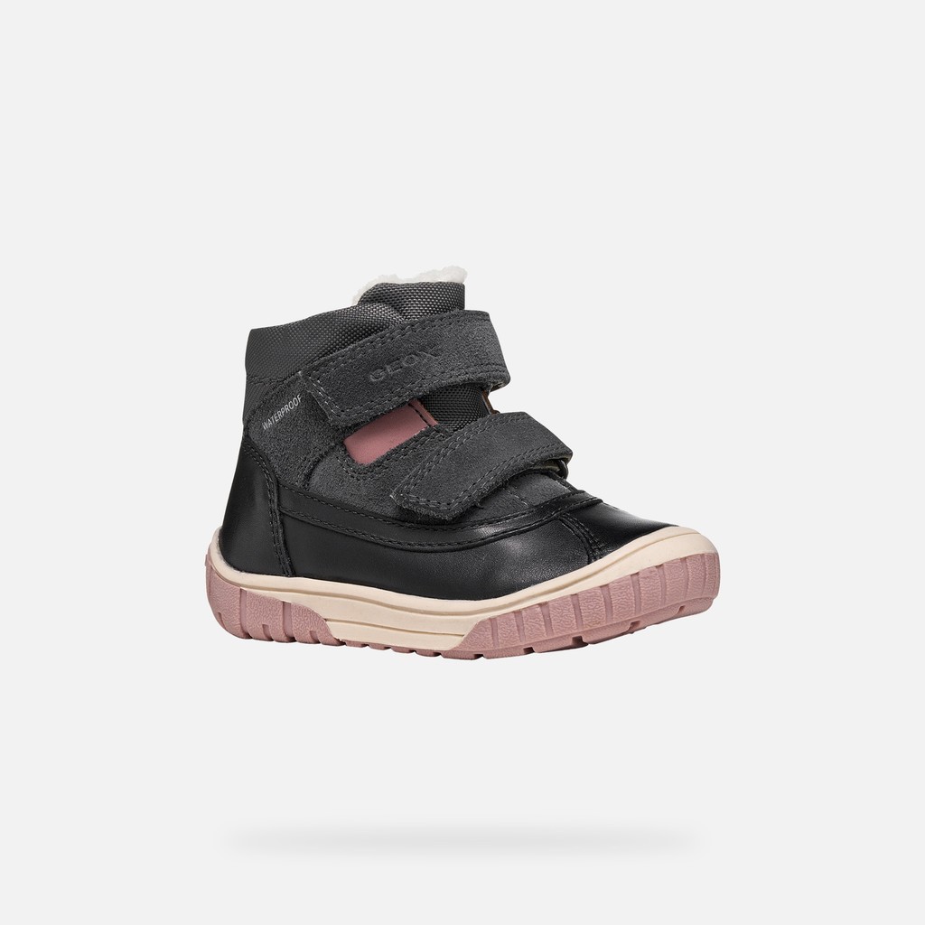 Waterproof ankle boots OMAR   TODDLER Black/Dark Gray - image number 2 | GEOX
