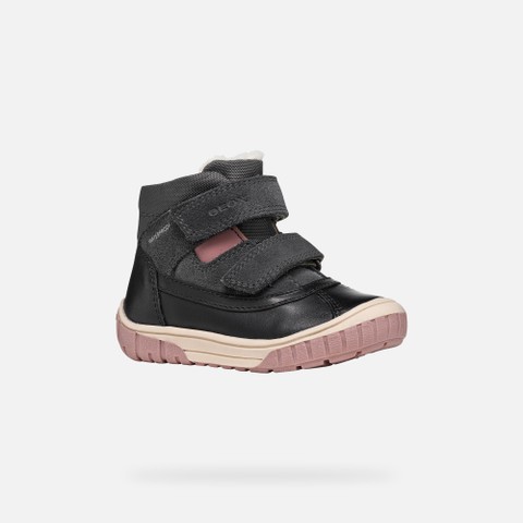 Waterproof ankle boots OMAR   TODDLER Black/Dark Gray - image number 2 | GEOX