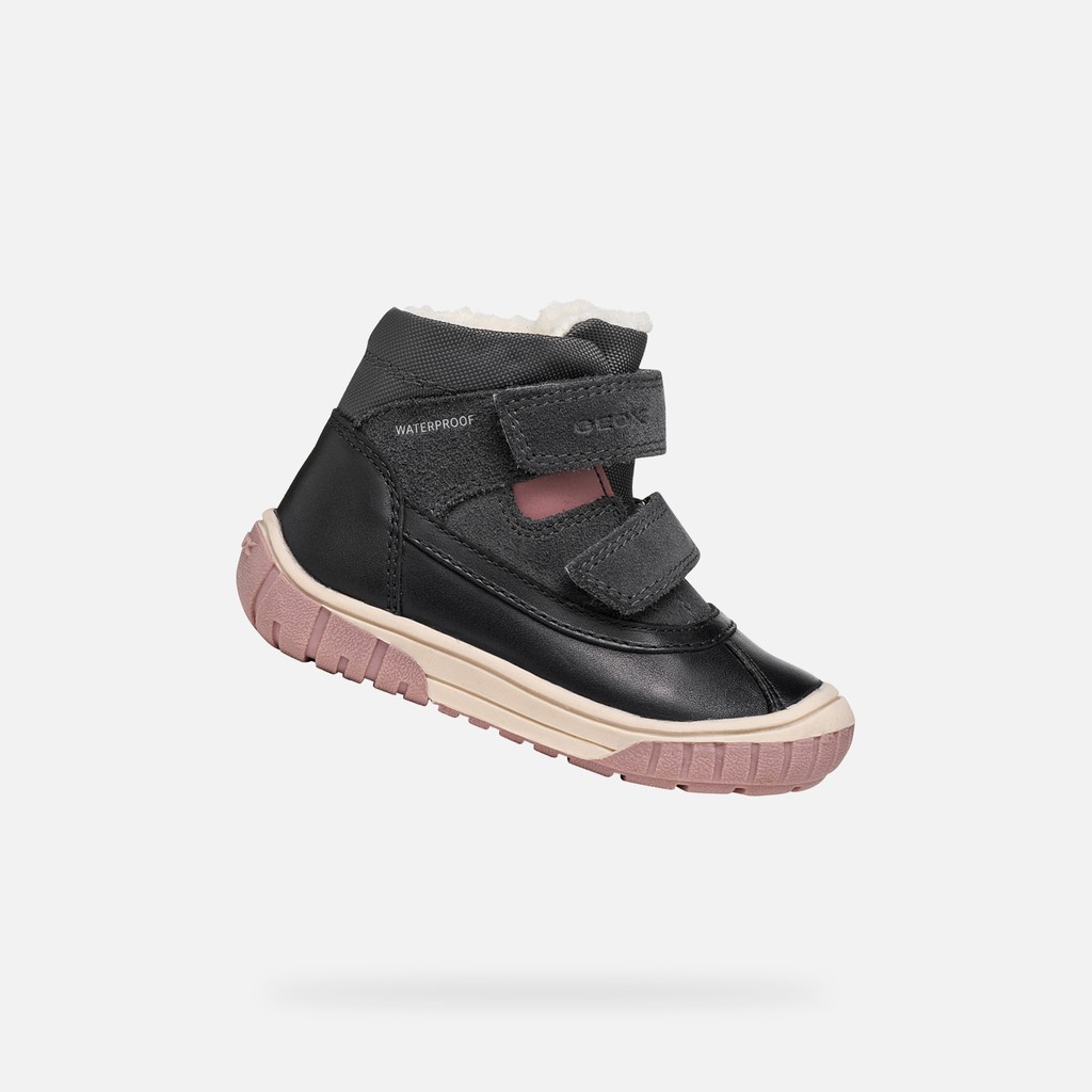 Waterproof ankle boots OMAR   TODDLER Black/Dark Gray - image number 0 | GEOX