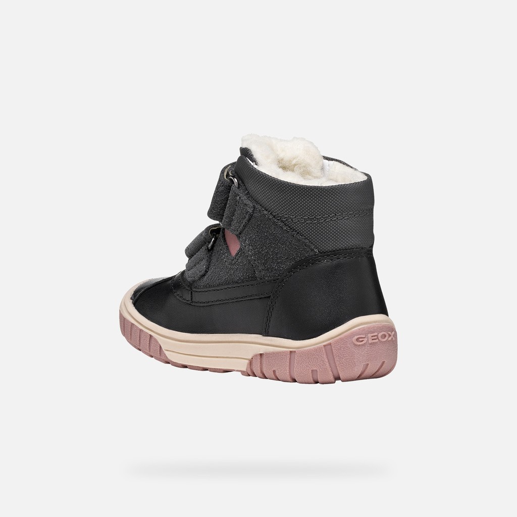 Waterproof ankle boots OMAR   TODDLER Black/Dark Gray - image number 3 | GEOX
