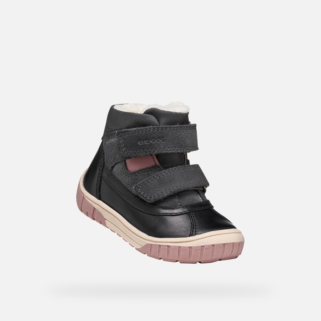 Waterproof ankle boots OMAR   TODDLER Black/Dark Gray - image number 4 | GEOX