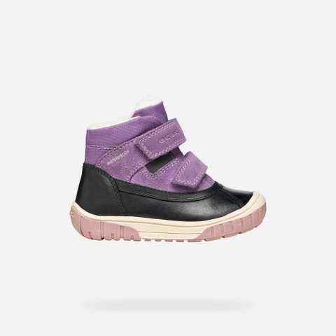 Waterproof ankle boots OMAR   TODDLER Black/Dark Rose - image number 1 | GEOX