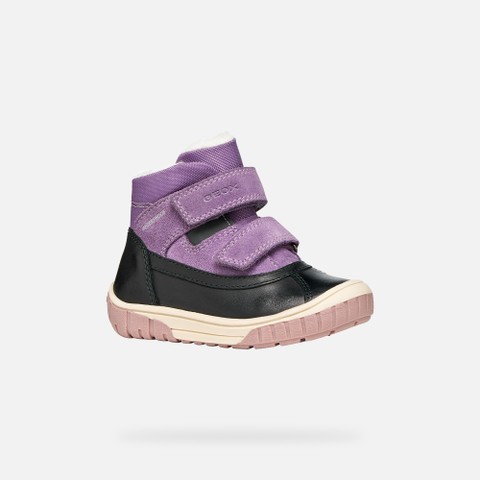 Waterproof ankle boots OMAR   TODDLER Black/Dark Rose - image number 2 | GEOX