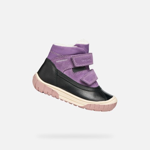 Waterproof ankle boots OMAR   TODDLER Black/Dark Rose | GEOX