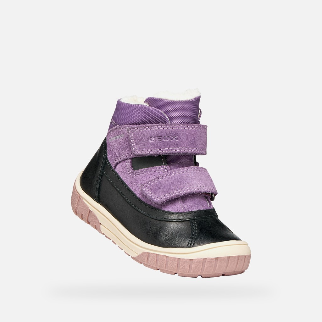 Waterproof ankle boots OMAR   TODDLER Black/Dark Rose - image number 4 | GEOX