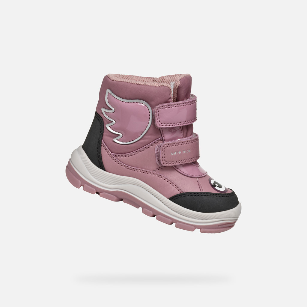 Geox FLANFIL ABX TODDLER GIRL Dark Pink waterproof boots Geox