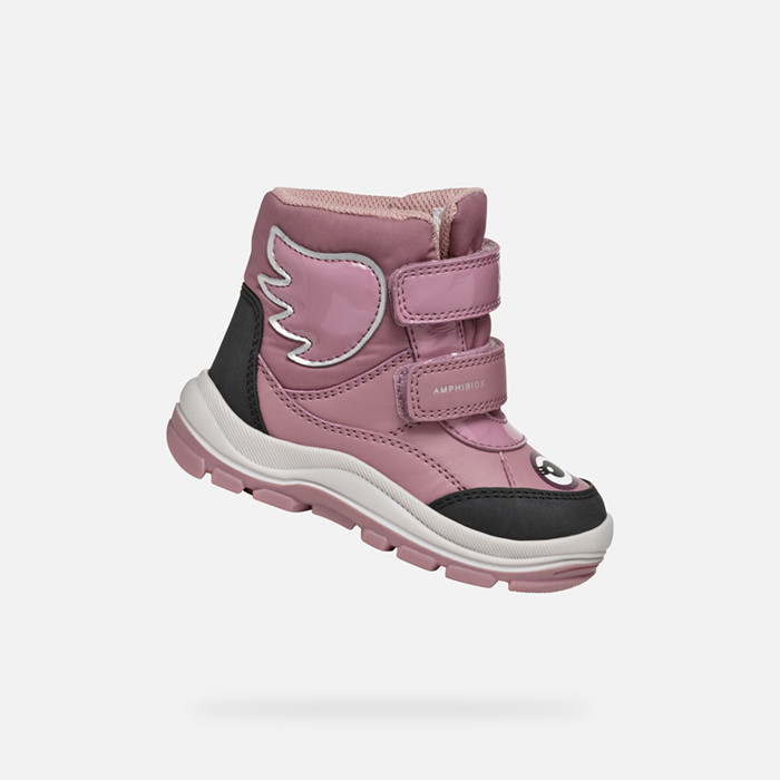 Waterproof boots FLANFIL ABX TODDLER GIRL Dark Pink | GEOX