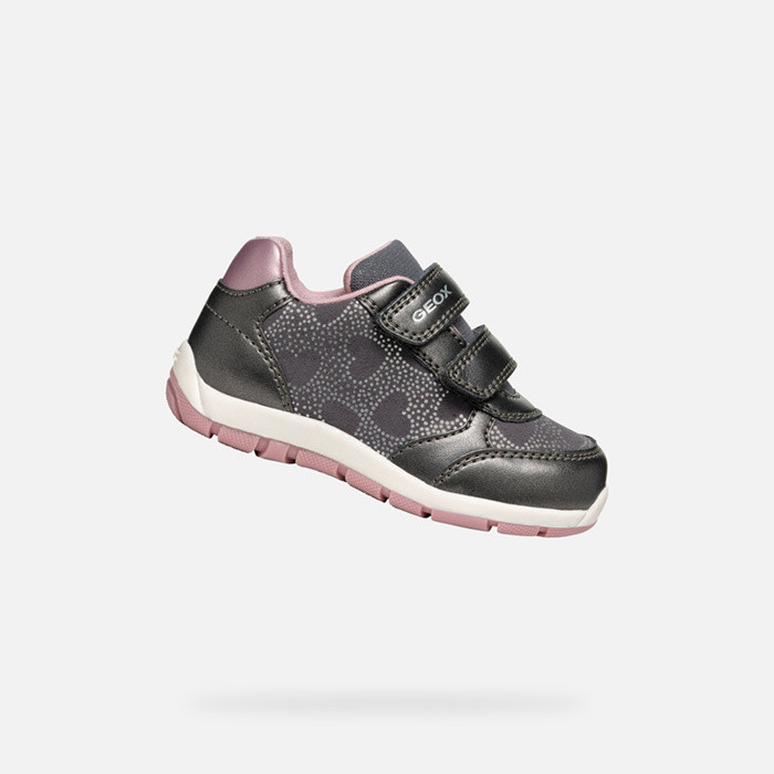 Low top sneakers HEIRA TODDLER Dark Gray/Dark Pink | GEOX