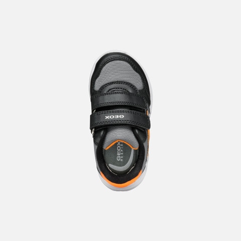 Low Top Sneakers SPRINTYE TODDLER BOY Black/Orange - image number 5 | GEOX