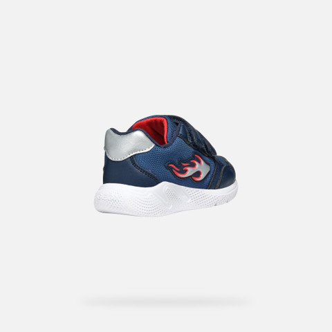 Low Top Sneakers SPRINTYE TODDLER BOY Avio/Red - image number 4 | GEOX