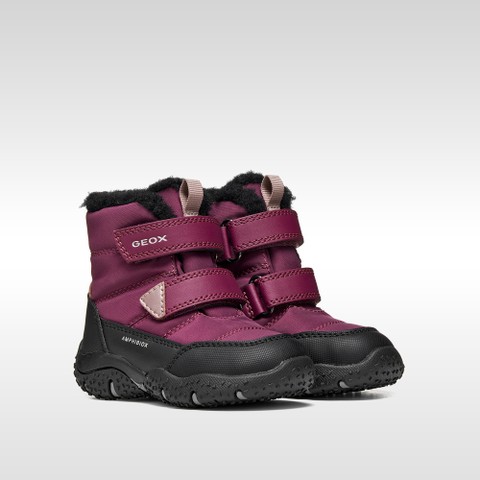 Bottines imperm&eacute;ables de neige BALTIC ABX PETITE FILLE Violet fonc&eacute;/Noir - image number 7 | GEOX