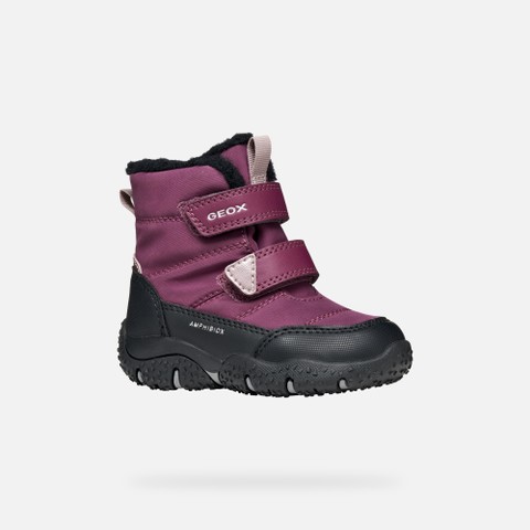 Bottines imperm&eacute;ables de neige BALTIC ABX PETITE FILLE Violet fonc&eacute;/Noir - image number 2 | GEOX