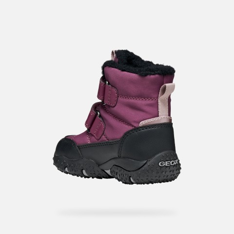 Bottines imperm&eacute;ables de neige BALTIC ABX PETITE FILLE Violet fonc&eacute;/Noir - image number 3 | GEOX