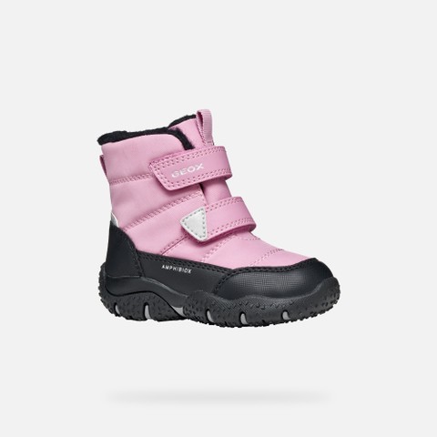 Bottines imperm&eacute;ables de neige BALTIC ABX PETITE FILLE Rose fonc&eacute;/Noir - image number 2 | GEOX
