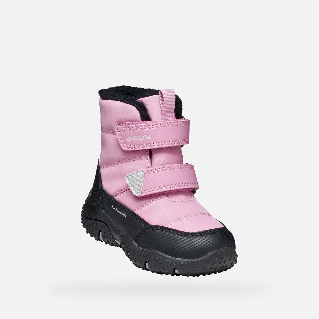 Bottines imperm&eacute;ables de neige BALTIC ABX PETITE FILLE Rose fonc&eacute;/Noir - image number 4 | GEOX