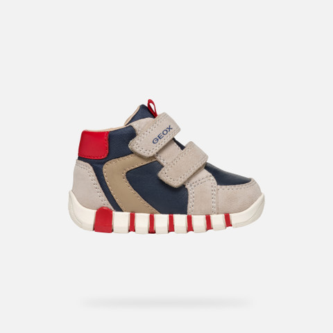 Sneakers with straps IUPIDOO BABY BOY Beige/Navy - image number 1 | GEOX
