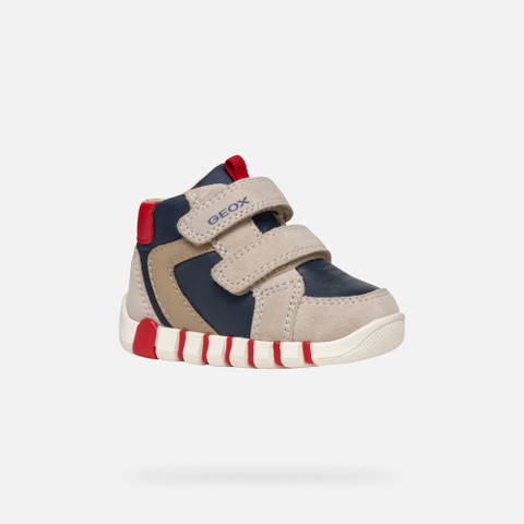 Sneakers with straps IUPIDOO BABY BOY Beige/Navy - image number 2 | GEOX