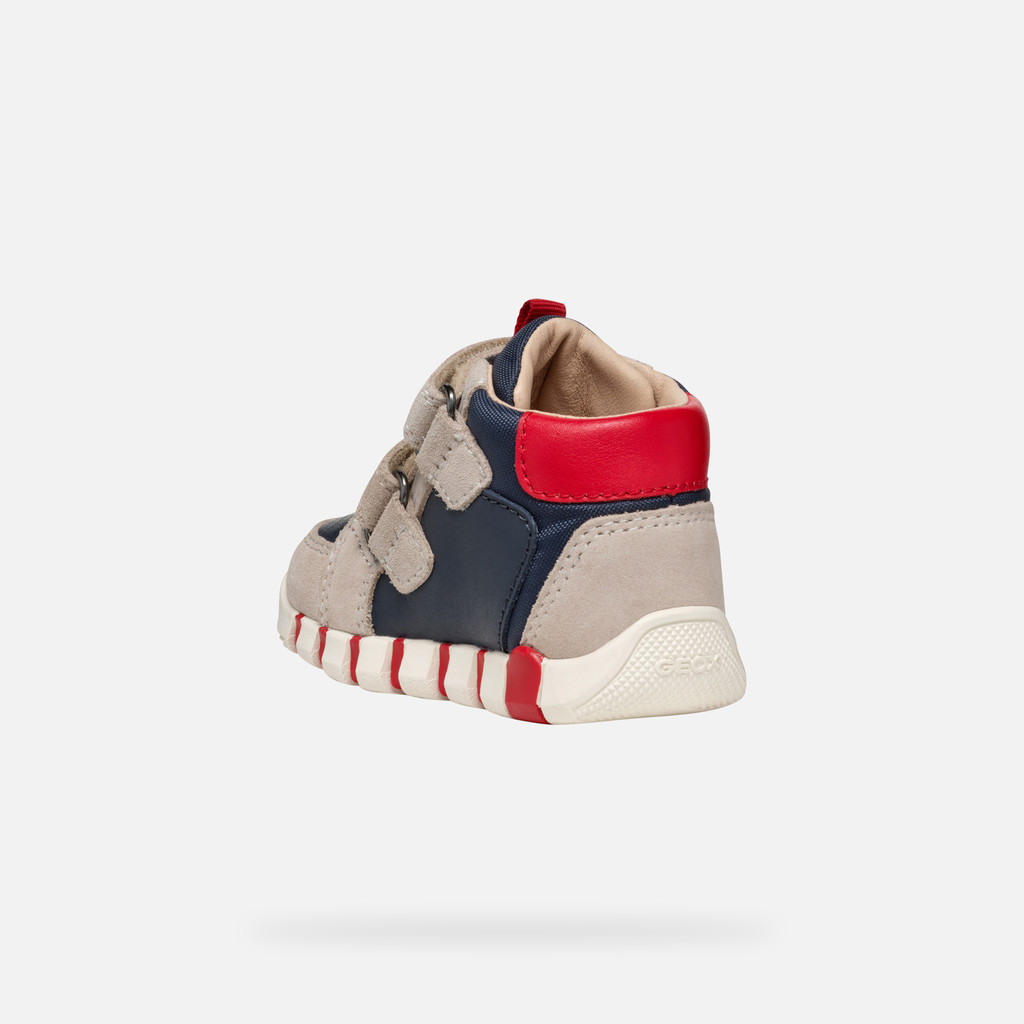 Sneakers with straps IUPIDOO BABY BOY Beige/Navy - image number 3 | GEOX