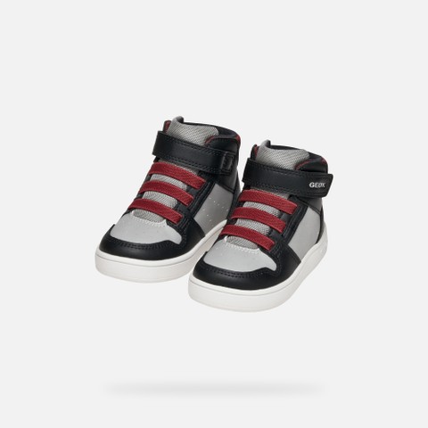 High top sneakers ECLYPER BABY Black/Bordeaux - image number 7 | GEOX
