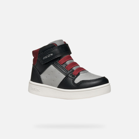 High top sneakers ECLYPER BABY Black/Bordeaux - image number 2 | GEOX