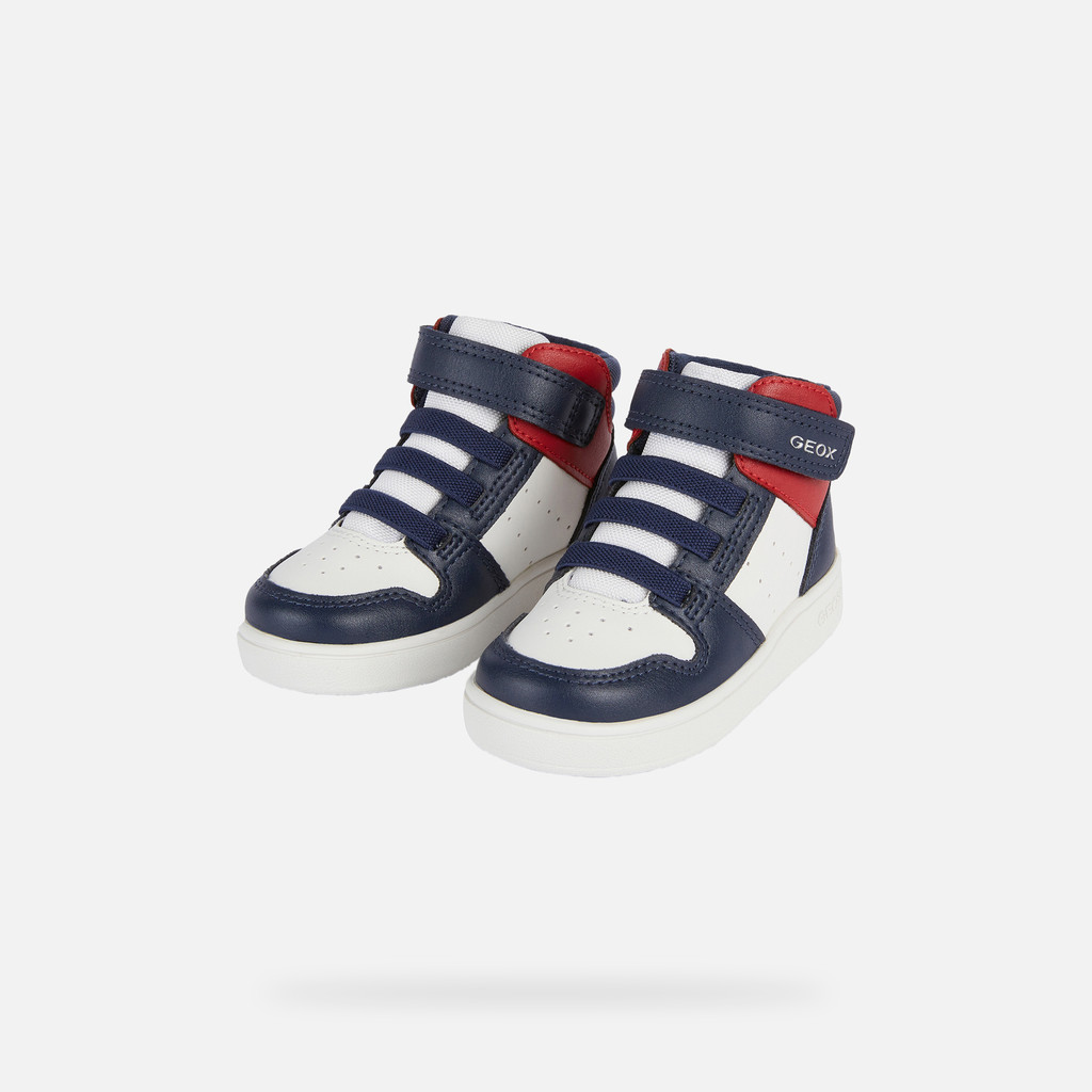 High Top Sneakers ECLYPER BABY White/Navy - image number 7 | GEOX