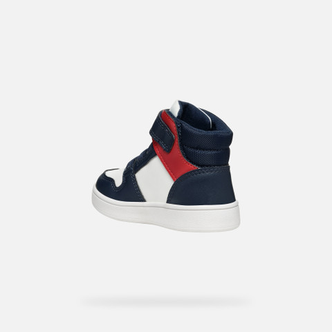 High Top Sneakers ECLYPER BABY White/Navy - image number 3 | GEOX