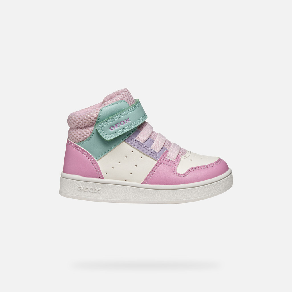 High top sneakers ECLYPER BABY White/Dark Pink - image number 1 | GEOX