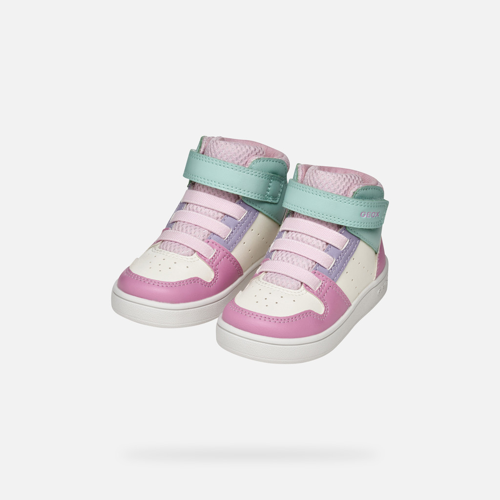 High top sneakers ECLYPER BABY White/Dark Pink - image number 7 | GEOX