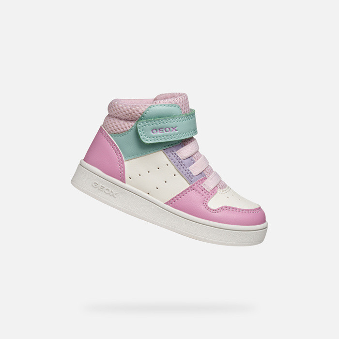 High top sneakers ECLYPER BABY White/Dark Pink | GEOX