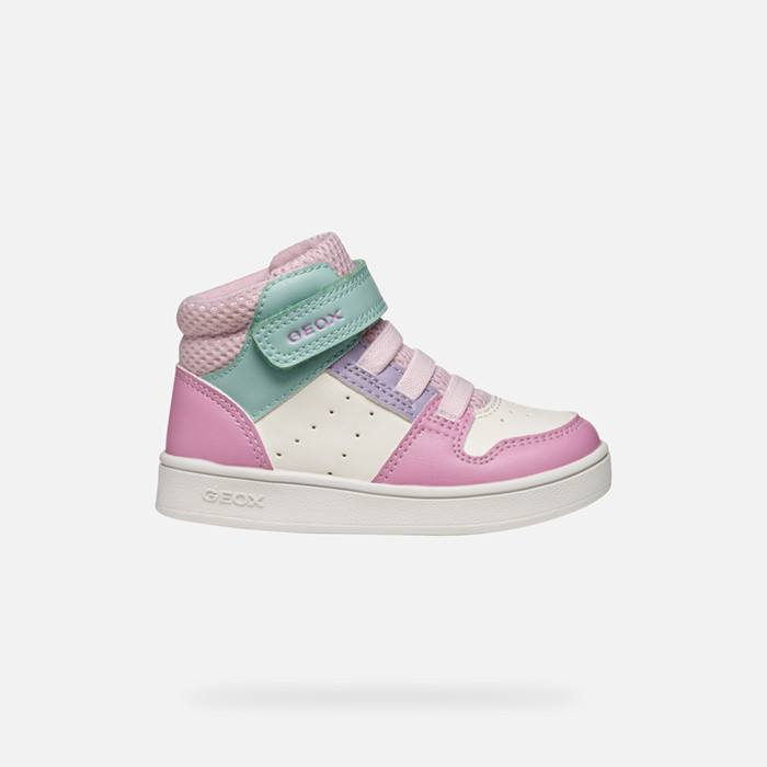 High top sneakers ECLYPER BABY White/Dark Pink | GEOX
