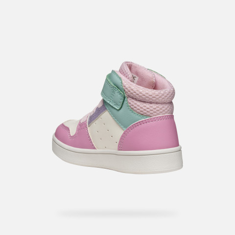 High top sneakers ECLYPER BABY White/Dark Pink - image number 3 | GEOX