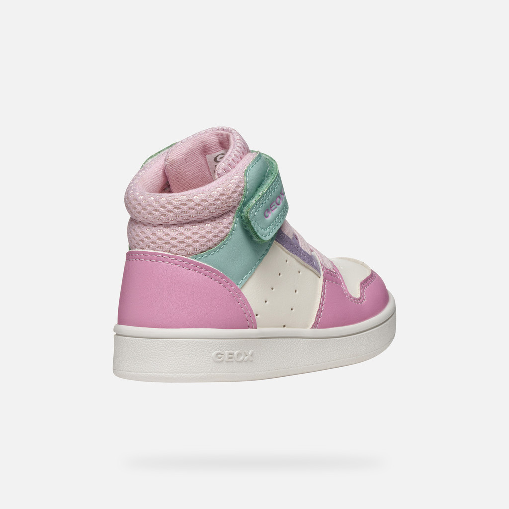 High top sneakers ECLYPER BABY White/Dark Pink - image number 4 | GEOX