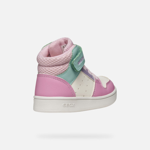 High top sneakers ECLYPER BABY White/Dark Pink - image number 4 | GEOX