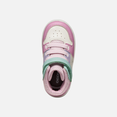 High top sneakers ECLYPER BABY White/Dark Pink - image number 5 | GEOX