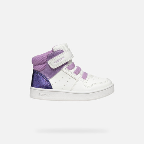 High Top Sneakers ECLYPER BABY White/Lavender - image number 1 | GEOX