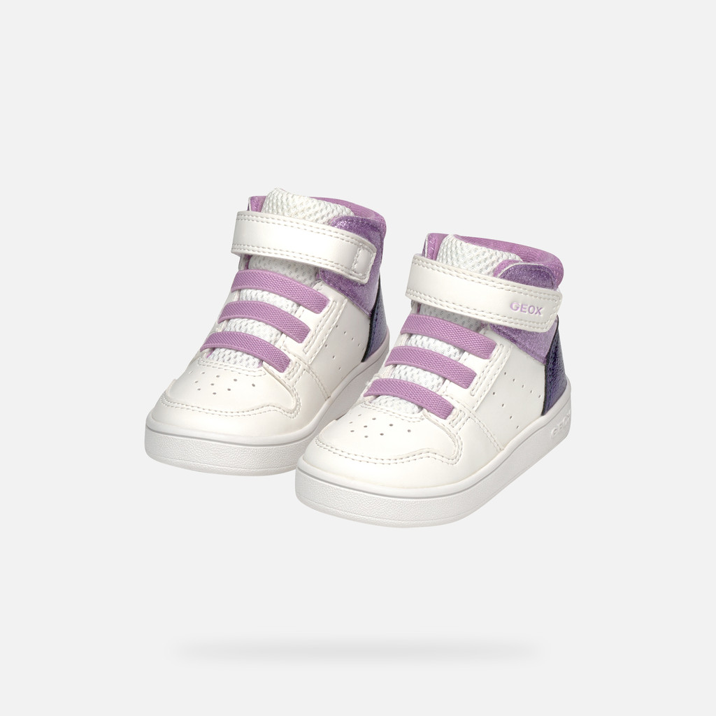High Top Sneakers ECLYPER BABY White/Lavender - image number 7 | GEOX