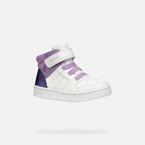 High Top Sneakers ECLYPER BABY White/Lavender - image number 2 | GEOX