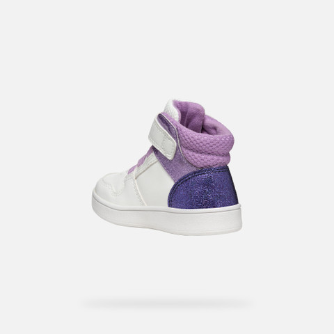 High Top Sneakers ECLYPER BABY White/Lavender - image number 3 | GEOX