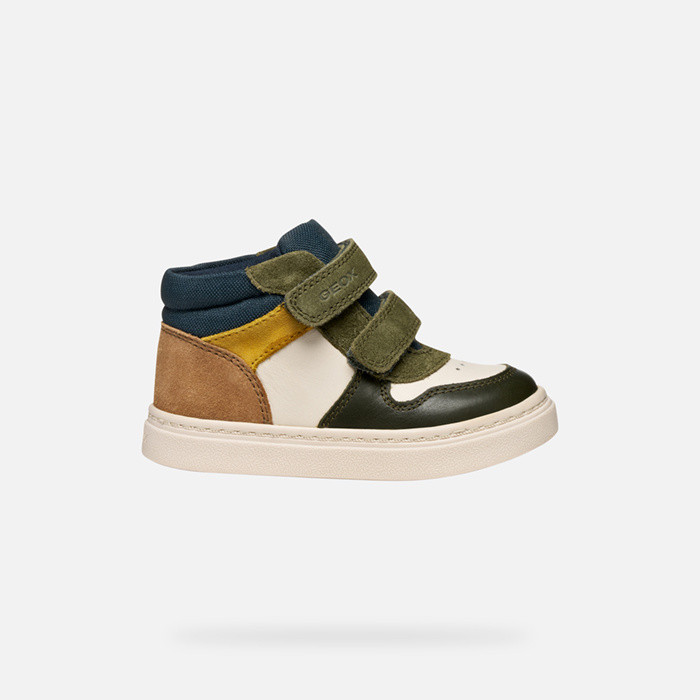 Sneakers with straps NASHIK TODDLER BOY Light ivory/Dark green | GEOX