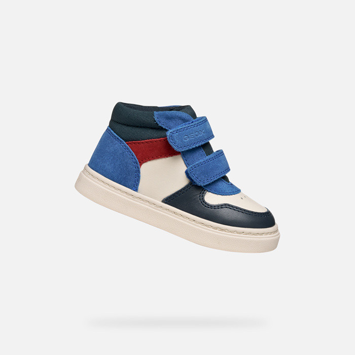 Sneakers with straps NASHIK TODDLER Light Ivory/Royal | GEOX