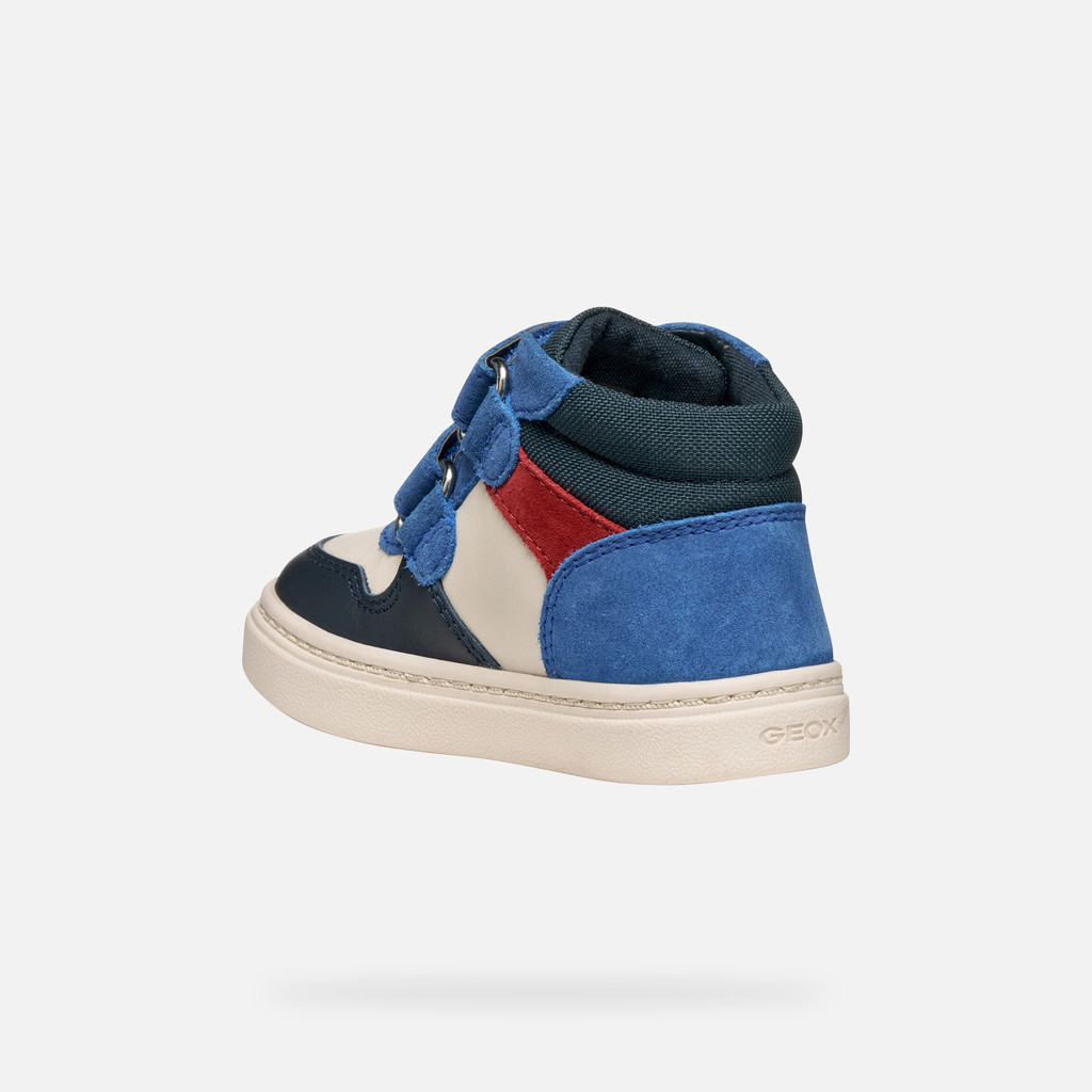 Sneakers with straps NASHIK TODDLER BOY Light Ivory/Royal - image number 3 | GEOX