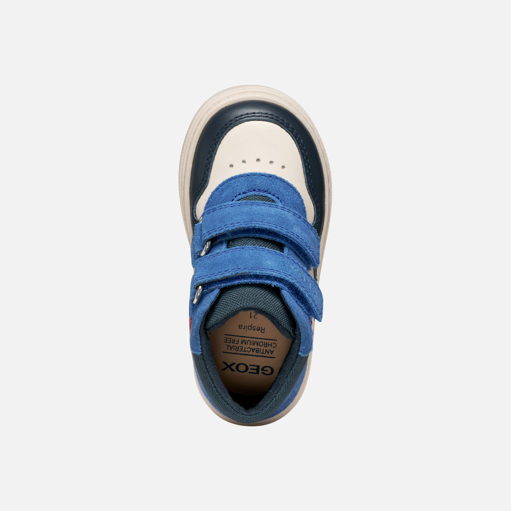 Sneakers with straps NASHIK TODDLER BOY Light Ivory/Royal - image number 5 | GEOX