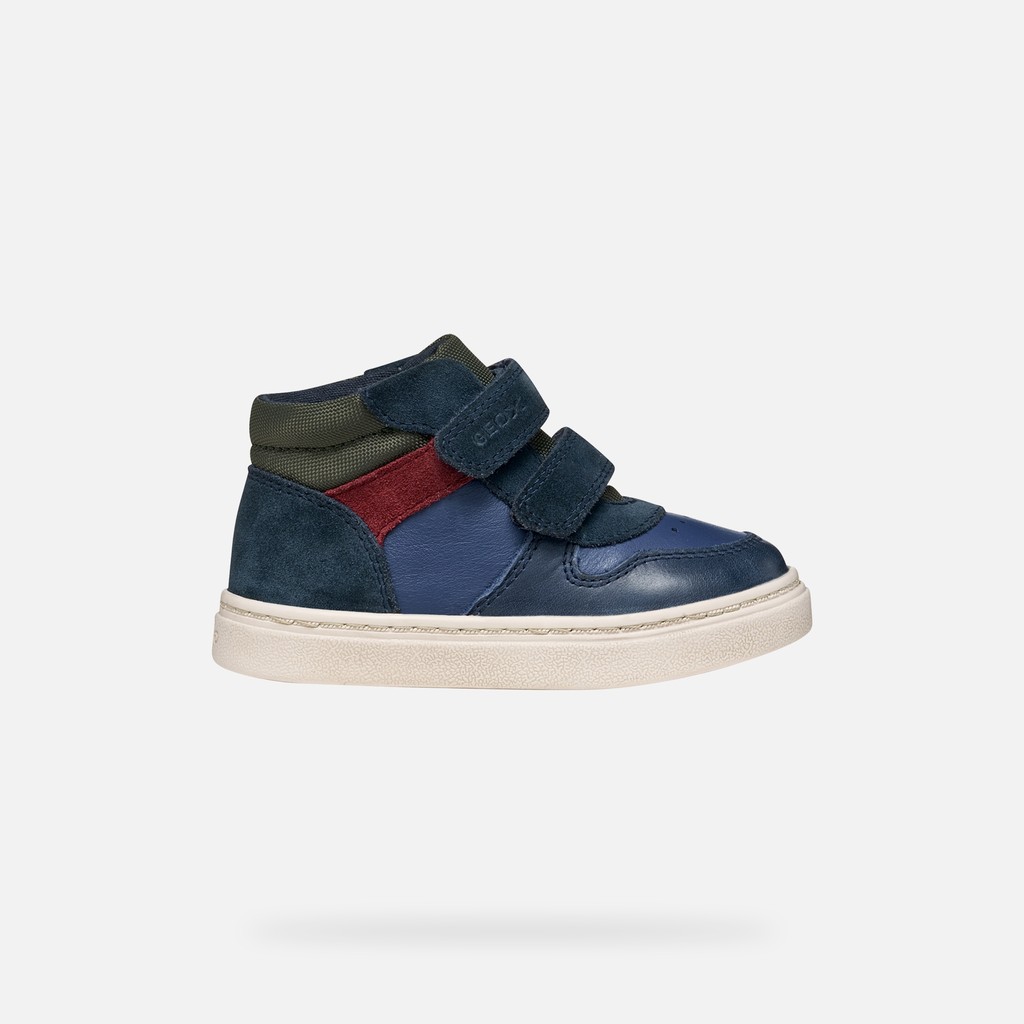 Schoenen met bandjes NASHIK PEUTERJONGEN Denim/Donkergroen - image number 1 | GEOX