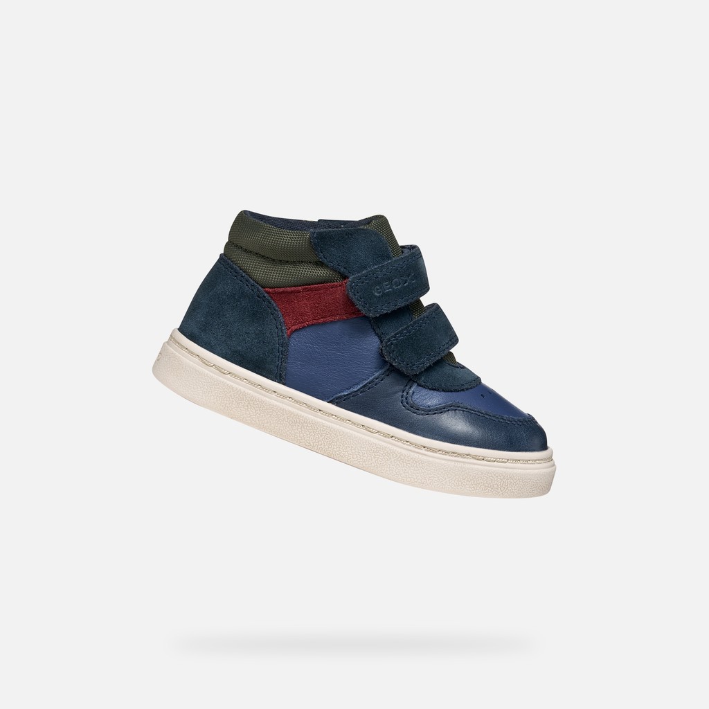 Schoenen met bandjes NASHIK PEUTERJONGEN Denim/Donkergroen - image number 0 | GEOX