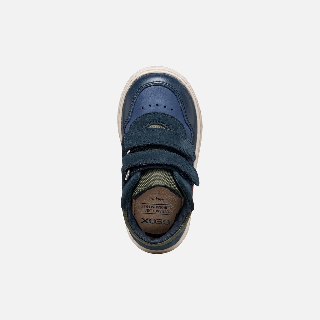 Schoenen met bandjes NASHIK PEUTERJONGEN Denim/Donkergroen - image number 5 | GEOX