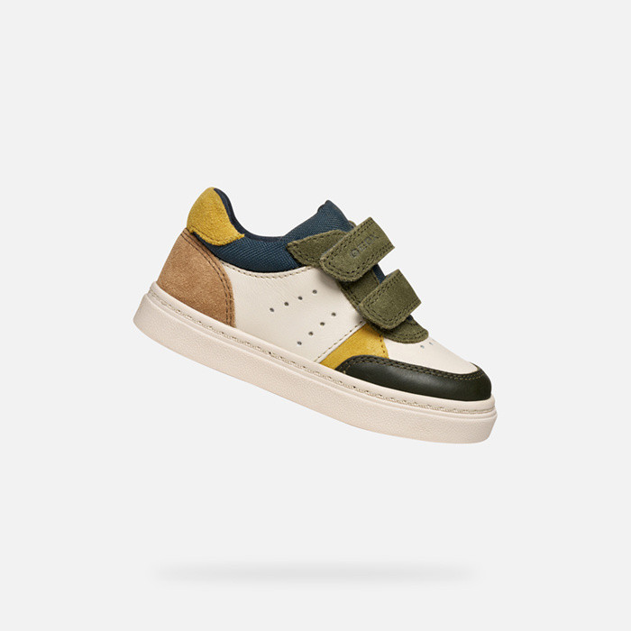 Sneakers with straps NASHIK TODDLER BOY Light ivory/Dark green | GEOX
